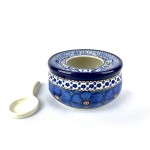 504 Bunzlau Theepot 1,2L met Theelicht  U408 Poppy Bunzlau Set Theepot met Theelicht